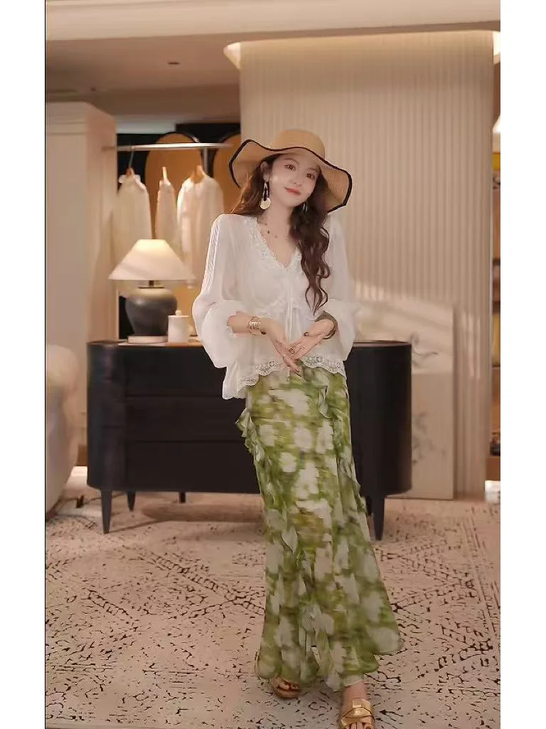 PINZIKO High Waist A-Line Skirt Floral Print Casual Style Polyester Fabric Asymmetrical Cut Versatile Spring Season
PINZIKO High Waist A-Line Skirt Floral Print Casual Style Polyester Fabric Asymmetrical Cut Versatile Spring Season