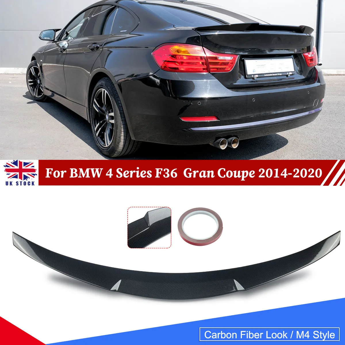 M4 Style Trunk Spoiler Wings Carbon Fiber Look For 2014-2020 BMW F36 430i 435i 440i Gran Coupe Rear Tail Wings Magickit
M4 Style Trunk Spoiler Wings Carbon Fiber Look For 2014-2020 BMW F36 430i 435i 440i Gran Coupe Rear Tail Wings Magickit