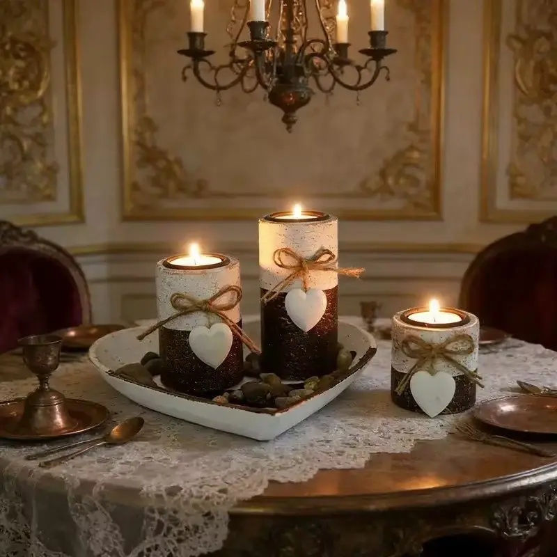 Valentine's Day Creative Wooden Love Candle Stand Tray Decoration Candlelight Dinner Set Romantic Home Atmosphere Decoration
Valentine's Day Creative Wooden Love Candle Stand Tray Decoration Candlelight Dinner Set Romantic Home Atmosphere Decoration