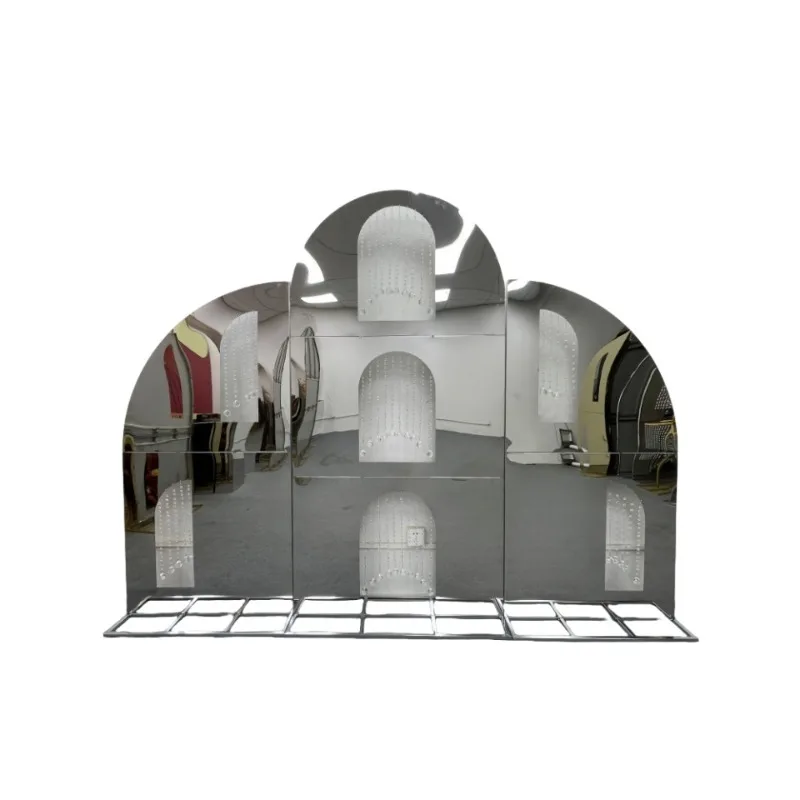 New wedding props silver bead curtain wedding stage arrangement stainless steel arch screen arch three-piece set
New wedding props silver bead curtain wedding stage arrangement stainless steel arch screen arch three-piece set