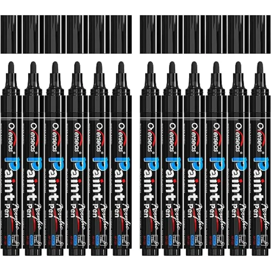 Paint Pens Paint Markers - Permanent Acrylic Markers 12 Pack, Water-Based, Quick Dry, Waterproof Marker Pen for Rock, Wood, Pla
Paint Pens Paint Markers - Permanent Acrylic Markers 12 Pack, Water-Based, Quick Dry, Waterproof Marker Pen for Rock, Wood, Pla