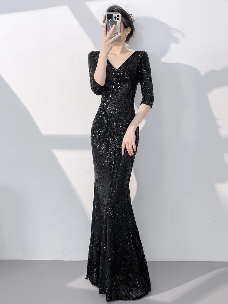 Ele Bla Evening Gown Women's New 2026 High-End Feel Beautiful Celebri Year Conference Host Fi Tail Sequins High End
Ele Bla Evening Gown Women's New 2026 High-End Feel Beautiful Celebri Year Conference Host Fi Tail Sequins High End