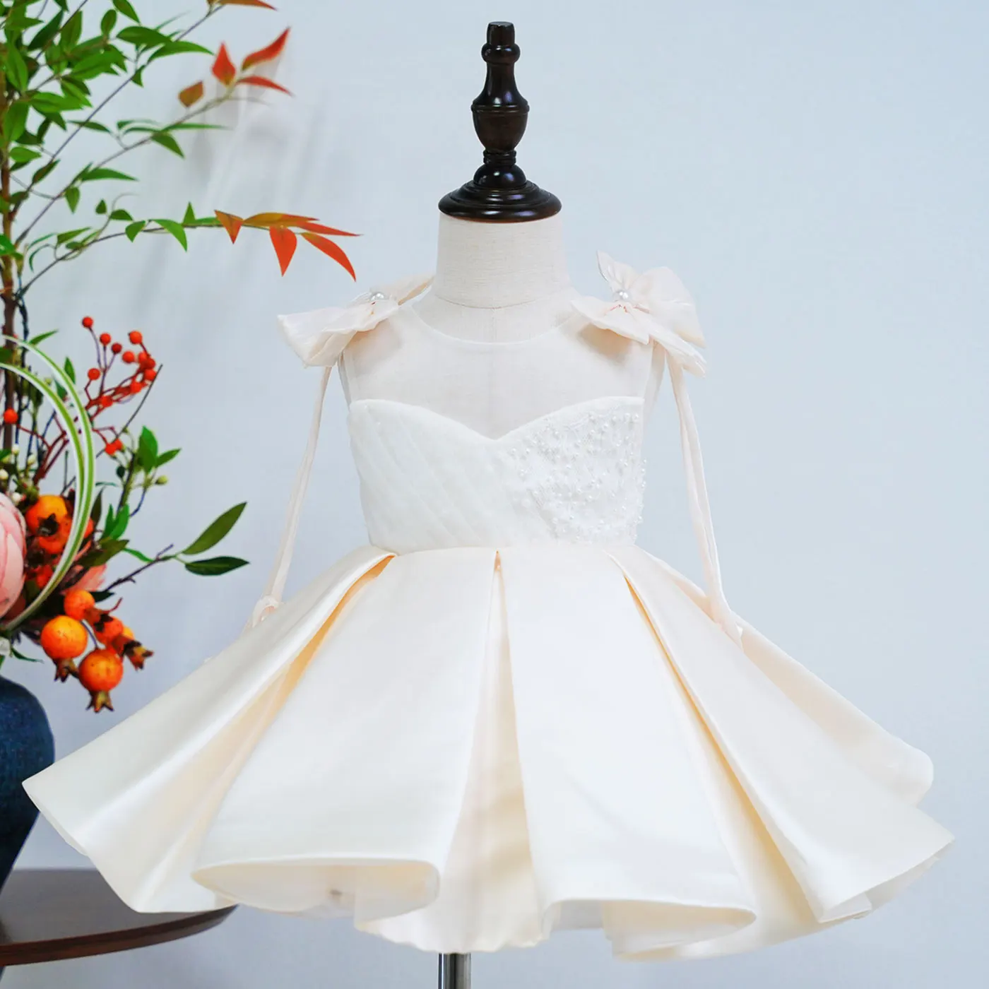 Jill Wish J582 Eleagnt Champagne Flower Girl Dress Beading with Bow Princess Kids Wedding 1st Birthday Pageant Party Prom Gown
Jill Wish J582 Eleagnt Champagne Flower Girl Dress Beading with Bow Princess Kids Wedding 1st Birthday Pageant Party Prom Gown