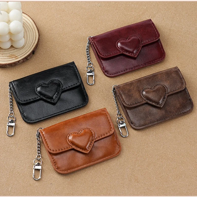 Мини-кошелек для монет, брелок-кошелек, модный кошелек из искусственной кожи с пряжкой в форме сердца, слоты для карт, держатель для карт, сумка для хранения ключей для женщин и мужчин
Мини-кошелек для монет, брелок-кошелек, модный кошелек из искусственной кожи с пряжкой в форме сердца, слоты для карт, держатель для карт, сумка для хранения ключей для женщин и мужчин