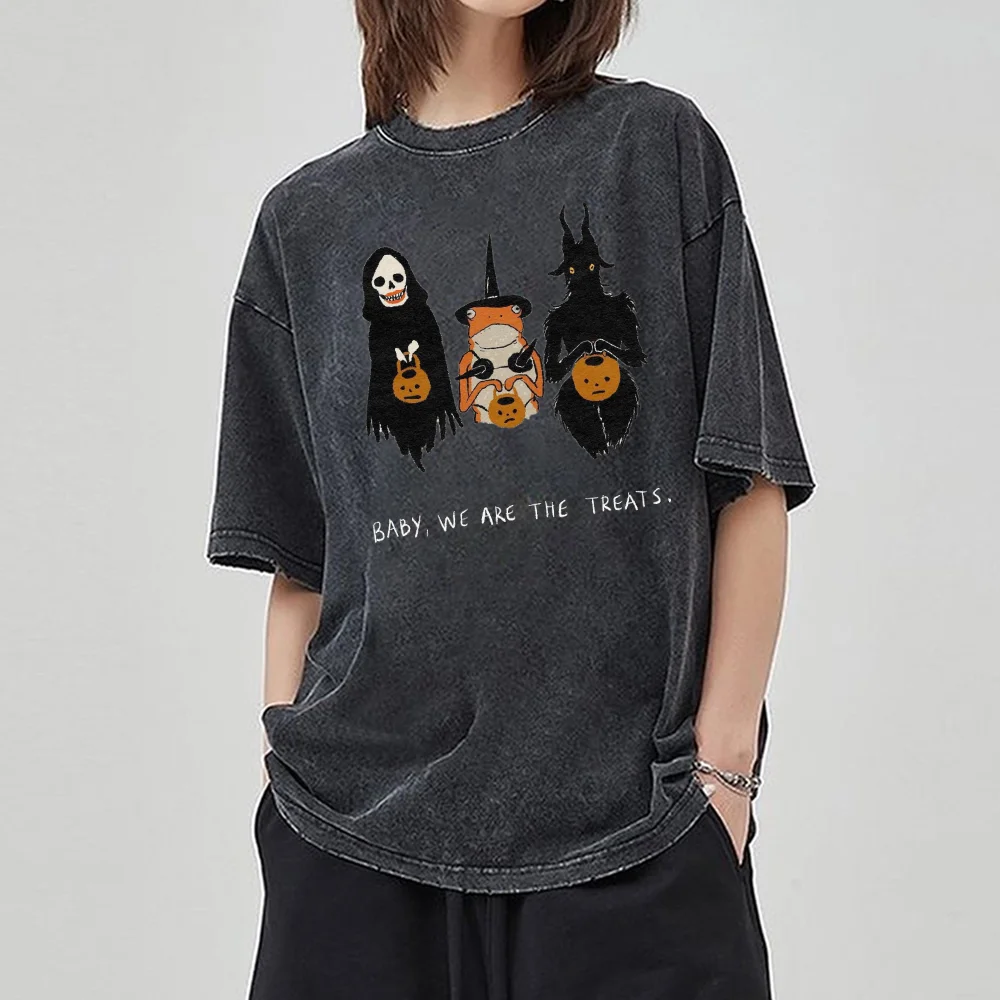 2025 New Horror Ghost Print Women's T-Shirt Washed High Quality Loose Couple Short Sleeve Casual Comfortable Top Y2K
2025 New Horror Ghost Print Women's T-Shirt Washed High Quality Loose Couple Short Sleeve Casual Comfortable Top Y2K