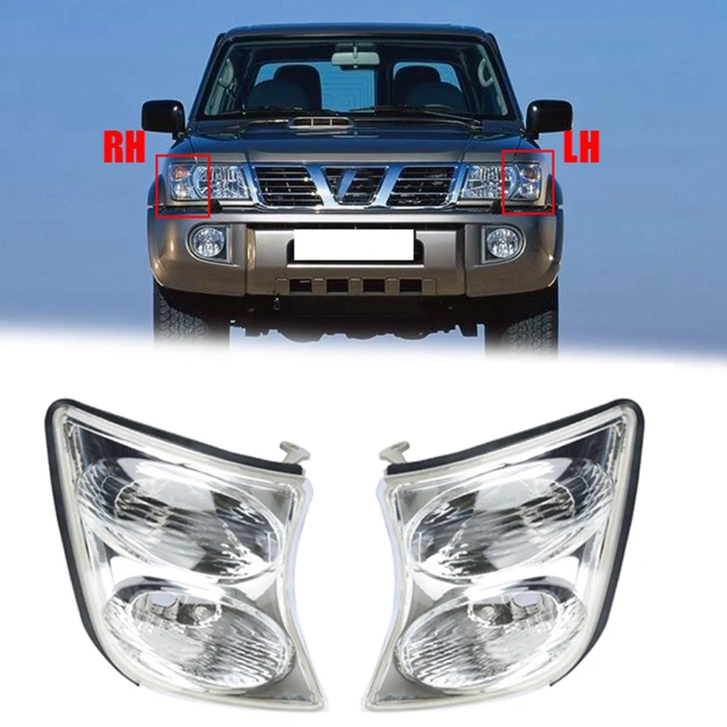 Автомобильный передний указатель поворота для Nissan Patrol Y60 Y61 2001-2003, головной фонарь, габаритный фонарь, угловой светильник, светильник бампера
Автомобильный передний указатель поворота для Nissan Patrol Y60 Y61 2001-2003, головной фонарь, габаритный фонарь, угловой светильник, светильник бампера