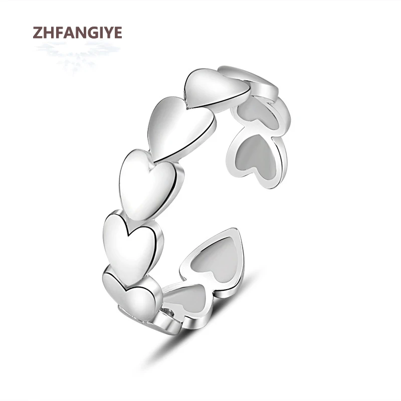 Trendy Rings 925 Silver Jewelry Heart Shape Open Finger Ring for Women Wedding Engagement Promise Party Gift Accessory Wholesale
Trendy Rings 925 Silver Jewelry Heart Shape Open Finger Ring for Women Wedding Engagement Promise Party Gift Accessory Wholesale