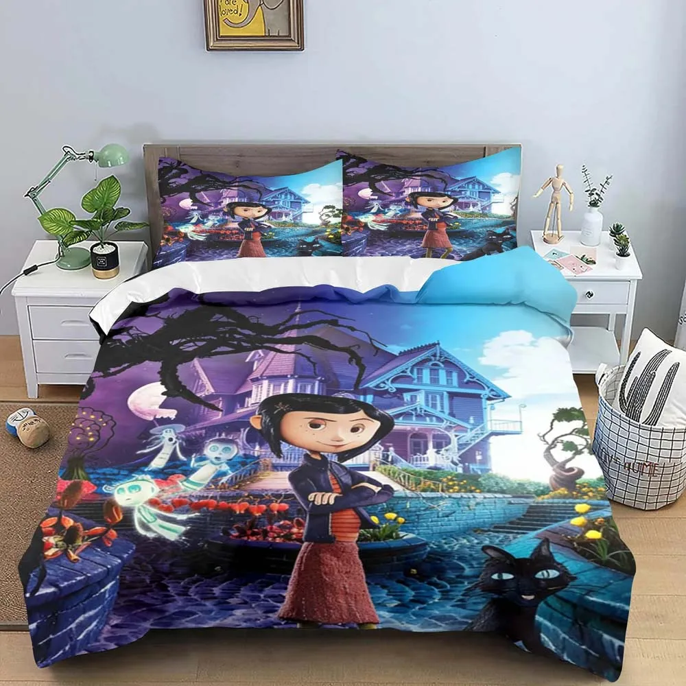 Cartoon Coraline & the Secret Door Duvet Cover Pillowcase Bedding Set Adult Boys Girls Bedroom Decoration Single Double Size
Cartoon Coraline & the Secret Door Duvet Cover Pillowcase Bedding Set Adult Boys Girls Bedroom Decoration Single Double Size