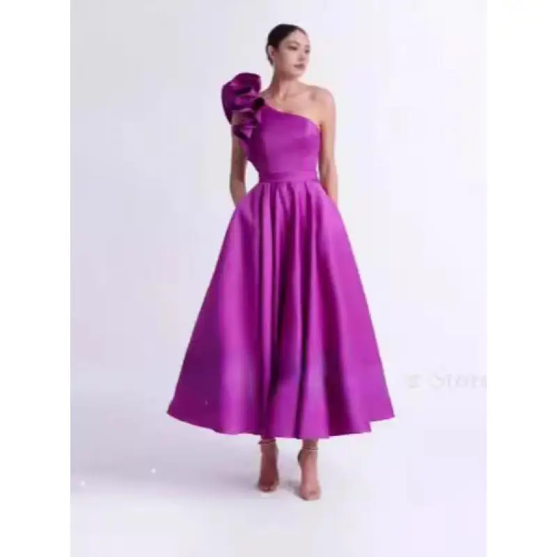 One Shoulder Sleeveless Party Banquet Graduation Dress Three-dimensional Flower Strapless Waist Cinched A-line Skirt Customized
One Shoulder Sleeveless Party Banquet Graduation Dress Three-dimensional Flower Strapless Waist Cinched A-line Skirt Customized