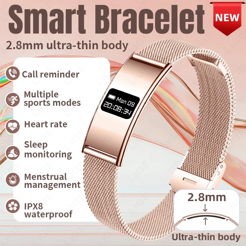 LIGE 2026 Новые женские умные часы-браслет 5 АТМ Водонепроницаемые часы с пульсометром и кислородом в крови Мультиспортивные умные часы для девочек для Android IOS
LIGE 2026 Новые женские умные часы-браслет 5 АТМ Водонепроницаемые часы с пульсометром и кислородом в крови Мультиспортивные умные часы для девочек для Android IOS
