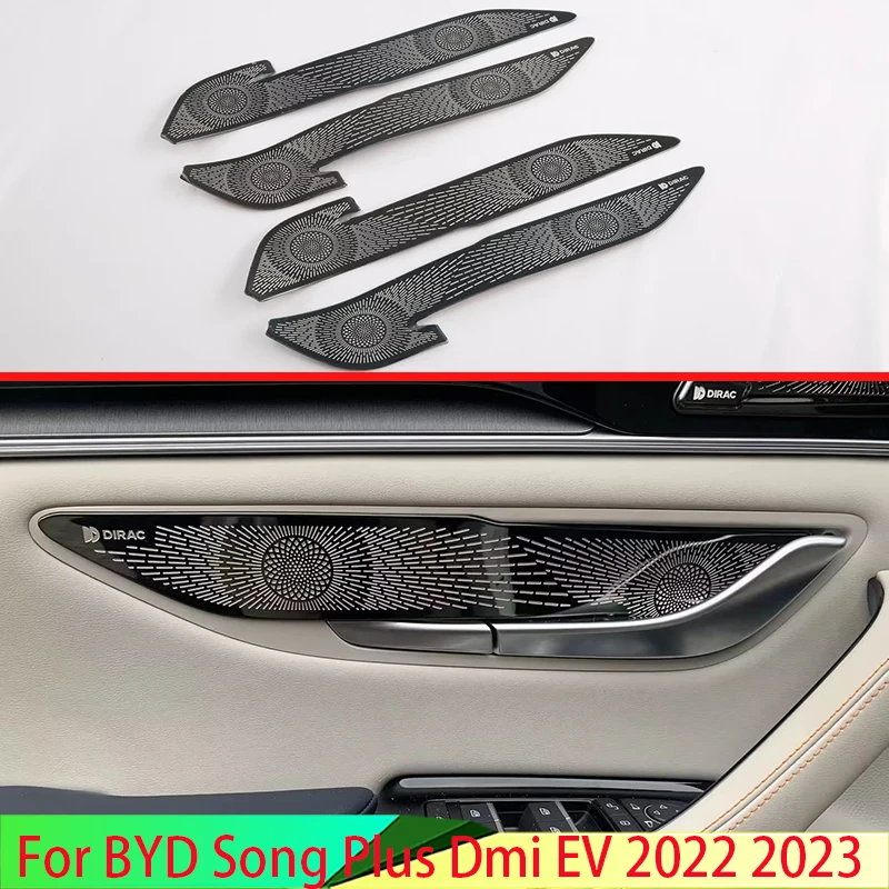Автомобильные аксессуары для BYD Song Plus EV DMI 2022 2023, крышка динамика из нержавеющей стали, дверная ручка, декоративный гудок
Автомобильные аксессуары для BYD Song Plus EV DMI 2022 2023, крышка динамика из нержавеющей стали, дверная ручка, декоративный гудок