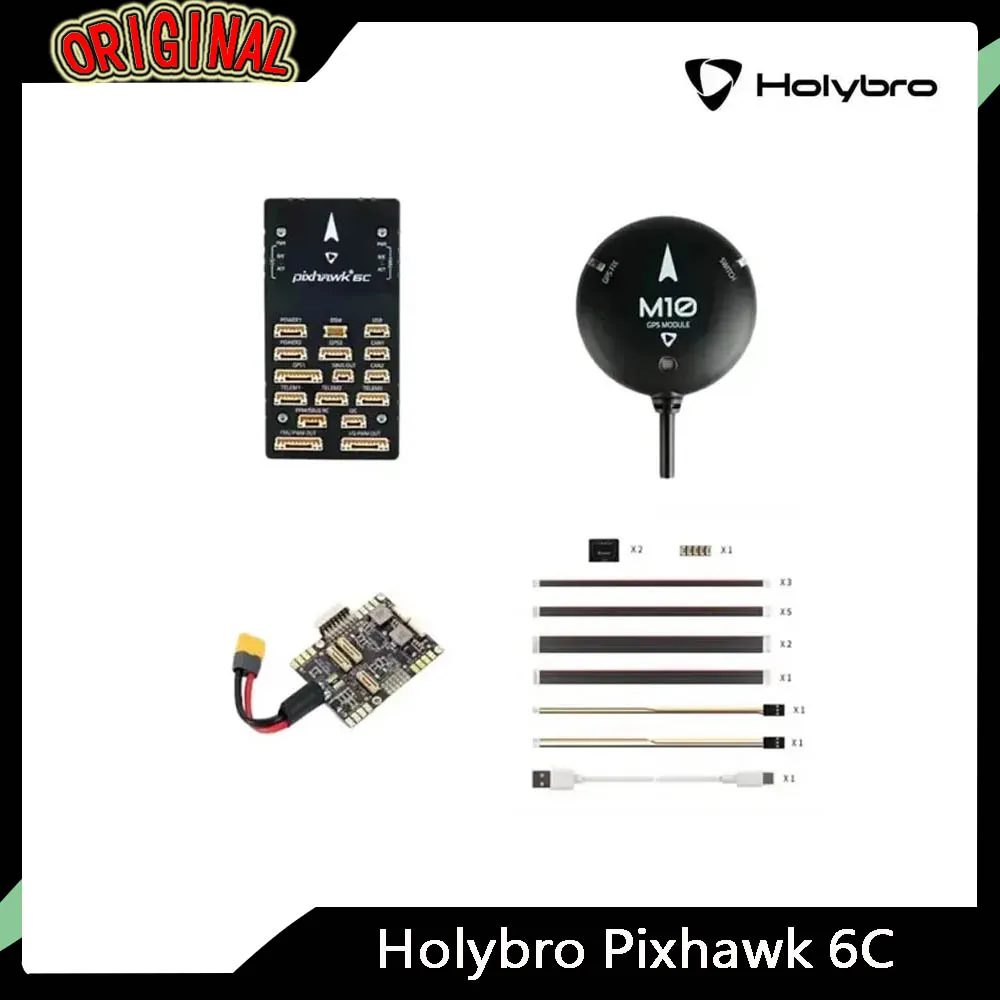 Holybro Pixhawk 6C Autopilot Compatible with PM02/PM06/PM07 Power Module M9N/M10 GPS for RC FPV Drones 
Holybro Pixhawk 6C Autopilot Compatible with PM02/PM06/PM07 Power Module M9N/M10 GPS for RC FPV Drones
