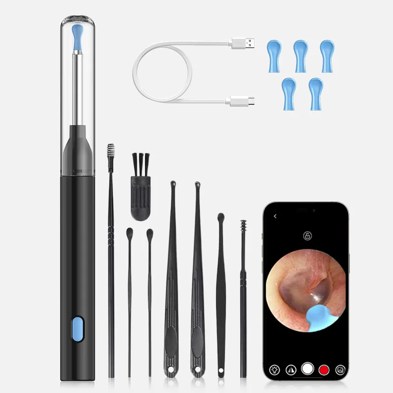 P6 WiFi Ear Cleaner with 8MP HD Camera, Wireless Otoscope with LED Light, Type-C Rechargeable Ear Wax Removal Kit
P6 WiFi Ear Cleaner with 8MP HD Camera, Wireless Otoscope with LED Light, Type-C Rechargeable Ear Wax Removal Kit