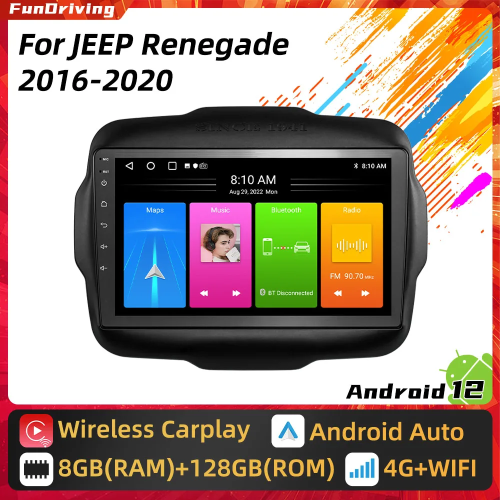 Autoradio 2 Din Android for JEEP Renegade 2016 - 2020 Car Radio Multimedia Stereo Player Navigation GPS Head Unit WIFI Carplay
Autoradio 2 Din Android for JEEP Renegade 2016 - 2020 Car Radio Multimedia Stereo Player Navigation GPS Head Unit WIFI Carplay