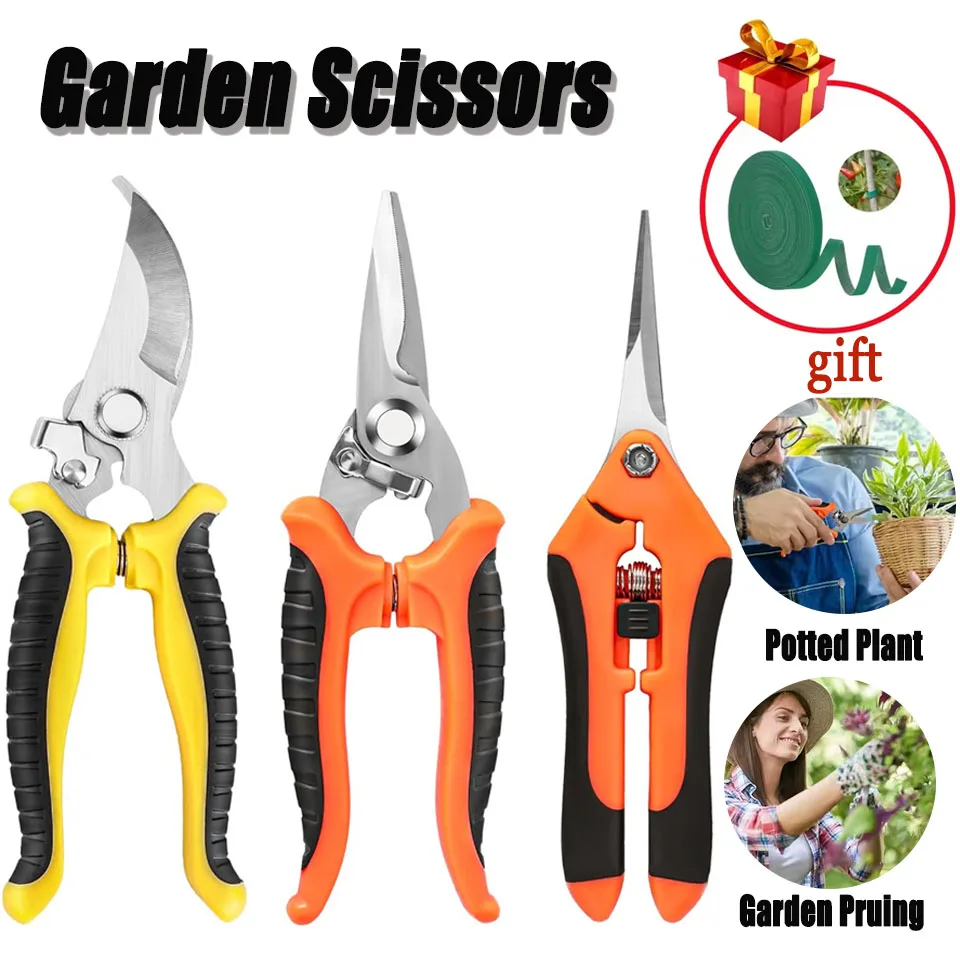 Gardening Scissors Set Plant Pruning Tools Stainless Steel Ergonomic Women's Gardening Shears with Non-Slip Ergonomic Handles
Gardening Scissors Set Plant Pruning Tools Stainless Steel Ergonomic Women's Gardening Shears with Non-Slip Ergonomic Handles