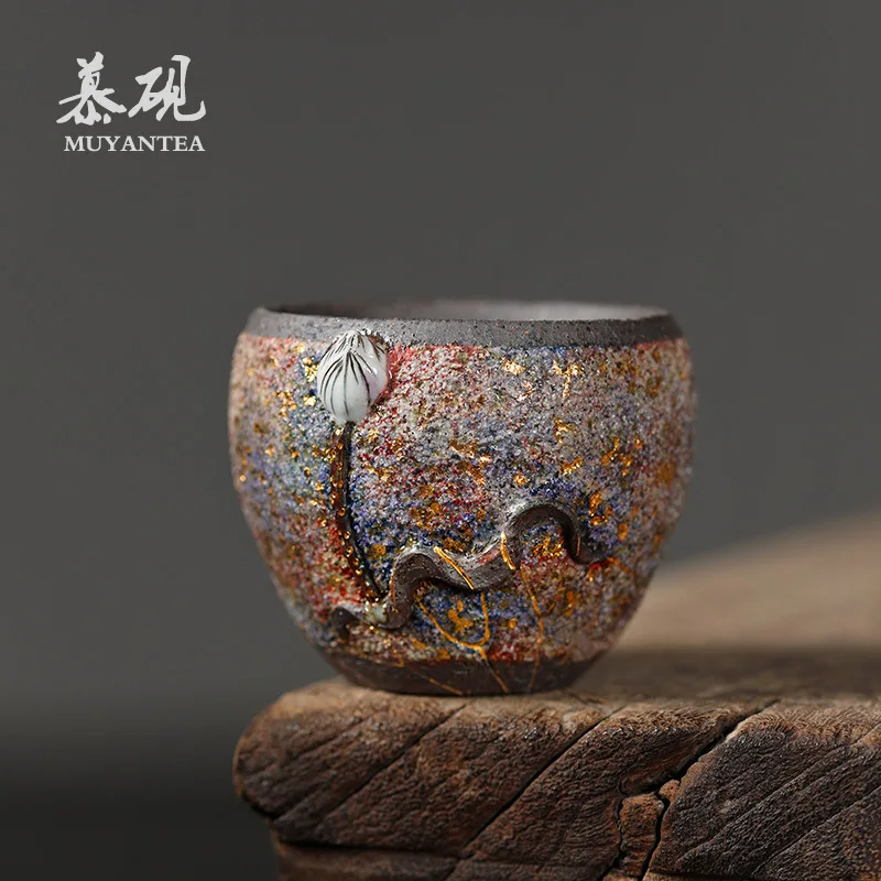Mutaoyu Handmade Lotus Host Gaoyue Ceramic Tea Tasting Cup, Japanese Old Rock Clay Personal Cup
Mutaoyu Handmade Lotus Host Gaoyue Ceramic Tea Tasting Cup, Japanese Old Rock Clay Personal Cup