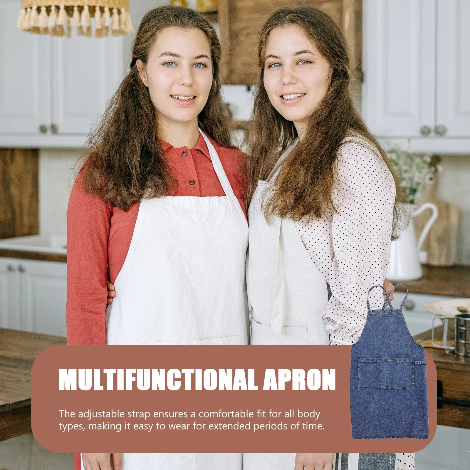 Джинсовый фартук для женщин и мужчин, 1 шт., для приготовления пищи, выпечки, работы на кухне, в саду, с карманом, регулируемым ремнем, крестообразным дизайном на спине
Джинсовый фартук для женщин и мужчин, 1 шт., для приготовления пищи, выпечки, работы на кухне, в саду, с карманом, регулируемым ремнем, крестообразным дизайном на спине