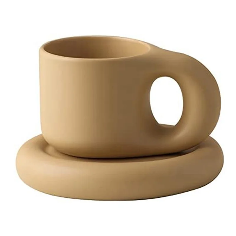 A19F- Mug Chubby Coffee Mug With Saucer Novelty Cute Fat Handle Cup Set For Home Decor Office
A19F- Mug Chubby Coffee Mug With Saucer Novelty Cute Fat Handle Cup Set For Home Decor Office