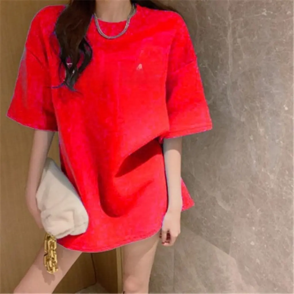 Women's Pink Short-Sleeved T-shirt Loose Mid-Length Design Autumn Trendy Base Top Drilling Letter Detail Ins Super Hot
Women's Pink Short-Sleeved T-shirt Loose Mid-Length Design Autumn Trendy Base Top Drilling Letter Detail Ins Super Hot