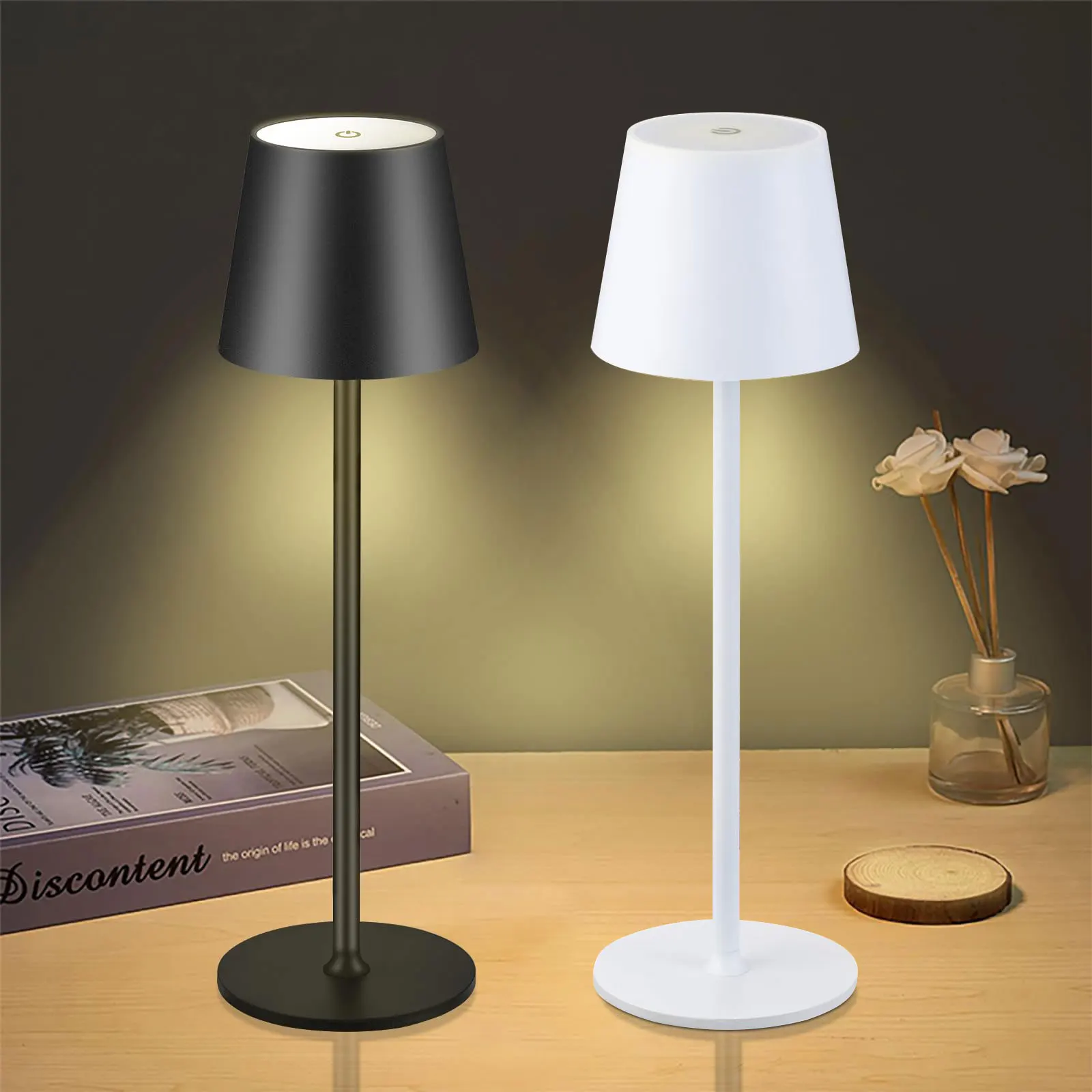 Rechargeable 3 Color Table Lamp Touch Dimming LED Desk Lamp Ambient Light for Bar Resturant Office Living Room Bedroom Decor
Rechargeable 3 Color Table Lamp Touch Dimming LED Desk Lamp Ambient Light for Bar Resturant Office Living Room Bedroom Decor