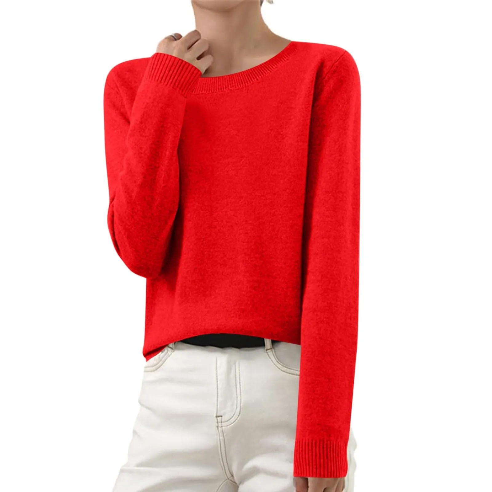 Women's Winter Fashion Long-sleeved Basic Crew-neck Loose Pullover Sweater Top Sweater Women Sweater for Autumn and Winter Women
Women's Winter Fashion Long-sleeved Basic Crew-neck Loose Pullover Sweater Top Sweater Women Sweater for Autumn and Winter Women