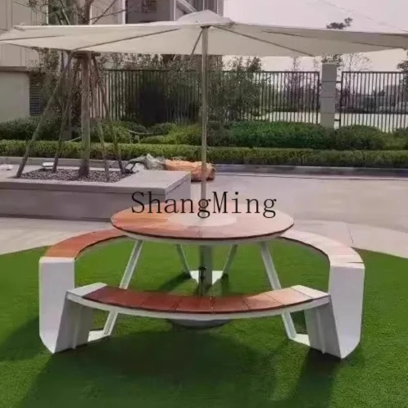 SM new looking outdoor stainless steel round table courtyard park restaurant booking bar leisure table and chair combination
SM new looking outdoor stainless steel round table courtyard park restaurant booking bar leisure table and chair combination