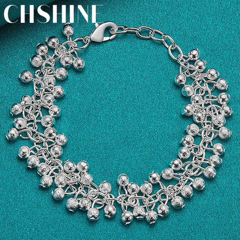 CHSHINE 925 Sterling Silver Matte Full Beads Ball Chain Bracelet For Women Fashion Wedding Engagement Party Charm Jewelry
CHSHINE 925 Sterling Silver Matte Full Beads Ball Chain Bracelet For Women Fashion Wedding Engagement Party Charm Jewelry