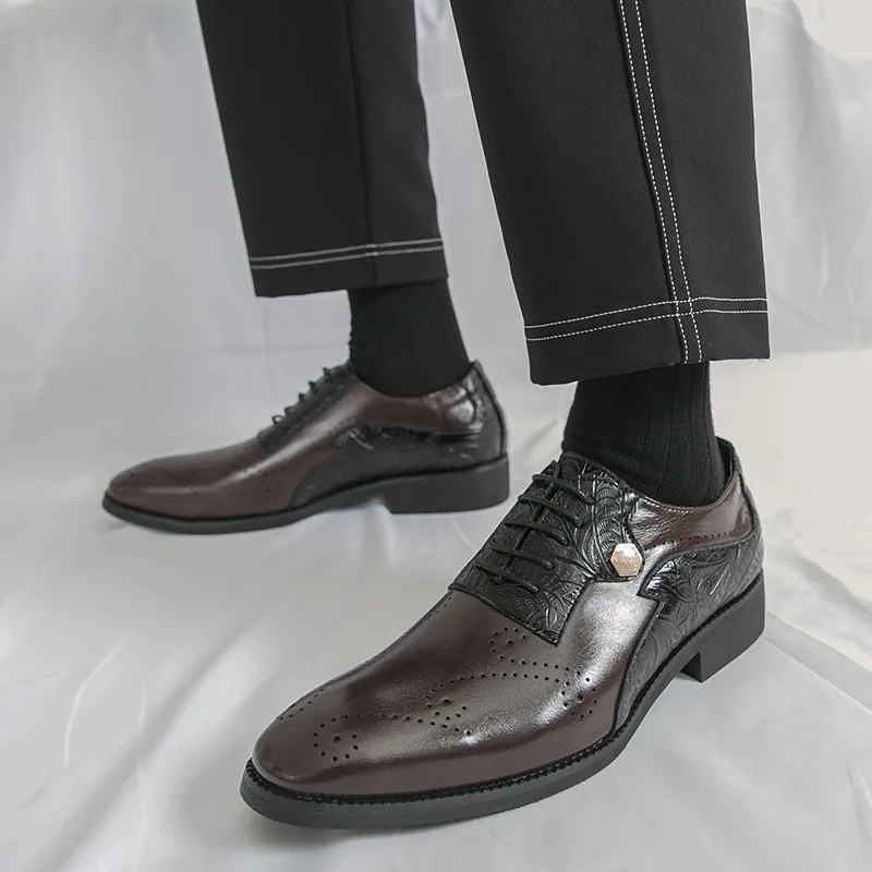 Men's business formal leather shoes, groom's wedding shoes, gentleman's fashionable and comfortable dress shoes
Men's business formal leather shoes, groom's wedding shoes, gentleman's fashionable and comfortable dress shoes