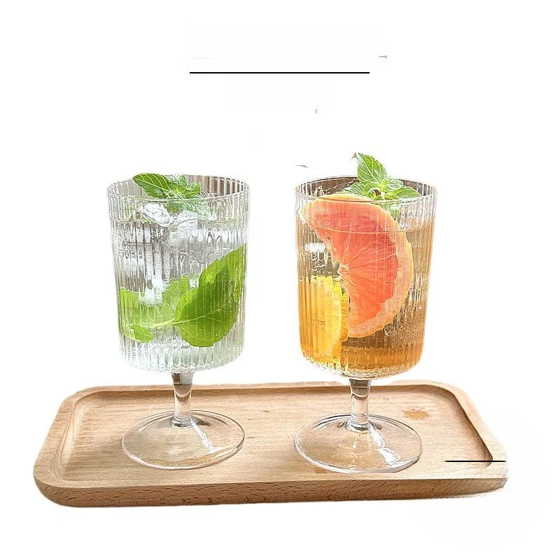 Vietri Mare Korean Style High Foot Glass Cup Stripe Design Cocktail Juice Water Cup Crystal Material Dining Utensils
Vietri Mare Korean Style High Foot Glass Cup Stripe Design Cocktail Juice Water Cup Crystal Material Dining Utensils