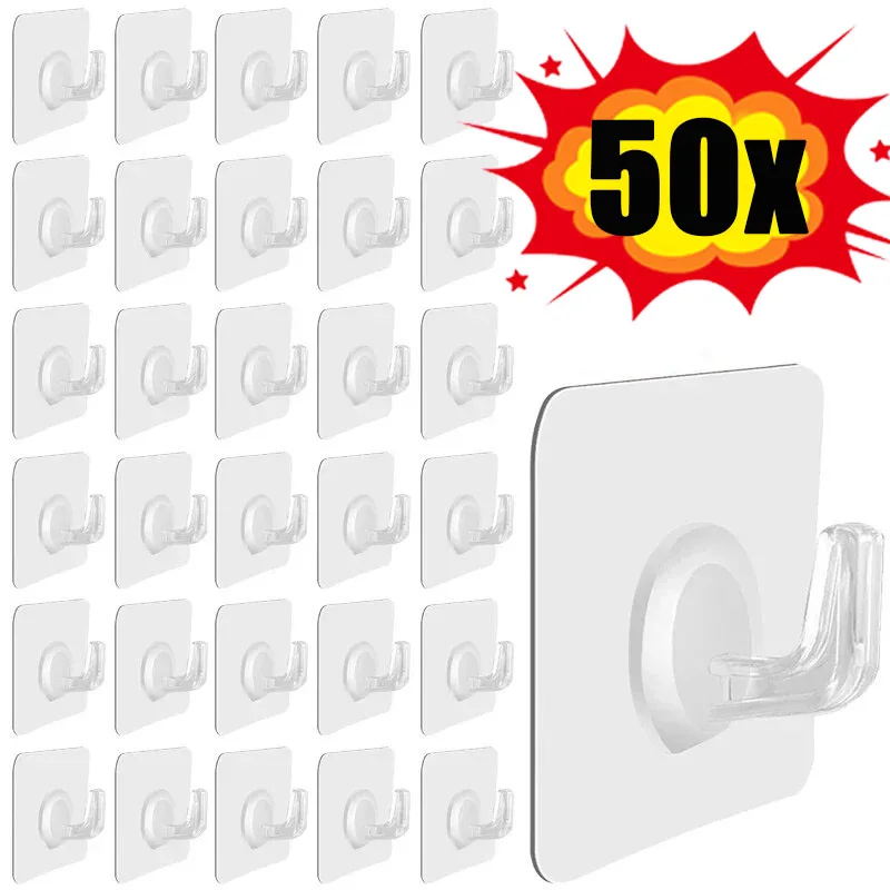 5-50pcs Transparent Self Adhesive Hooks Door Wall Mounted Hanger Hook Suction Heavy Load Rack Kitchen Bathroom Organizer Holder
5-50pcs Transparent Self Adhesive Hooks Door Wall Mounted Hanger Hook Suction Heavy Load Rack Kitchen Bathroom Organizer Holder