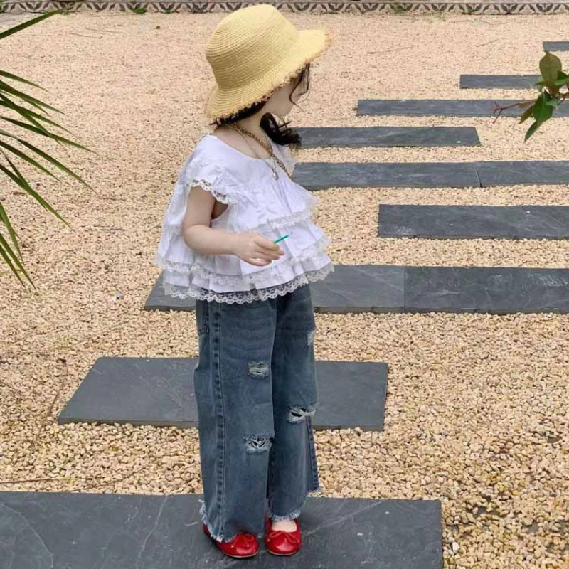 Baby Girls Jeans Fashion Hole Tassels Design Spring 2025 Children's Clothing Denim Pants 2 3 4 5 6 7 8 Years Loose Trousers
Baby Girls Jeans Fashion Hole Tassels Design Spring 2025 Children's Clothing Denim Pants 2 3 4 5 6 7 8 Years Loose Trousers
