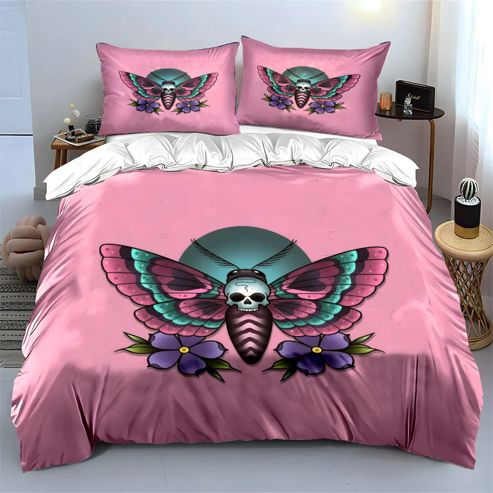 Butterfly Skull Art Decor Soft Comfortable Duvet Cover Bedding Set Included 1*Duvet Cover & 2*Pillowcases, gift
Butterfly Skull Art Decor Soft Comfortable Duvet Cover Bedding Set Included 1*Duvet Cover & 2*Pillowcases, gift