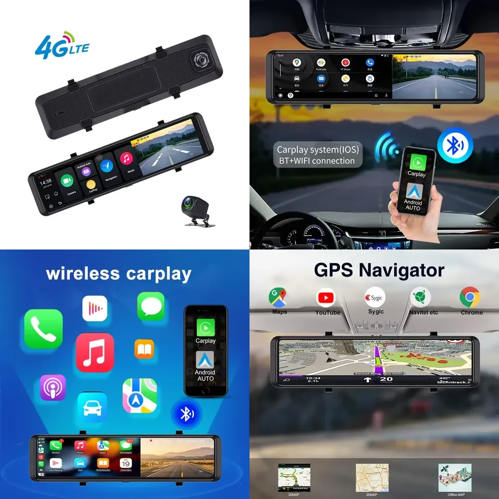4G+64G Android 14.0 12'' Car RearView Mirror Stream Media Dual Lens 1080P Camera ADAS DVR Dash Cam 4G Wifi GPS Navigator
4G+64G Android 14.0 12'' Car RearView Mirror Stream Media Dual Lens 1080P Camera ADAS DVR Dash Cam 4G Wifi GPS Navigator