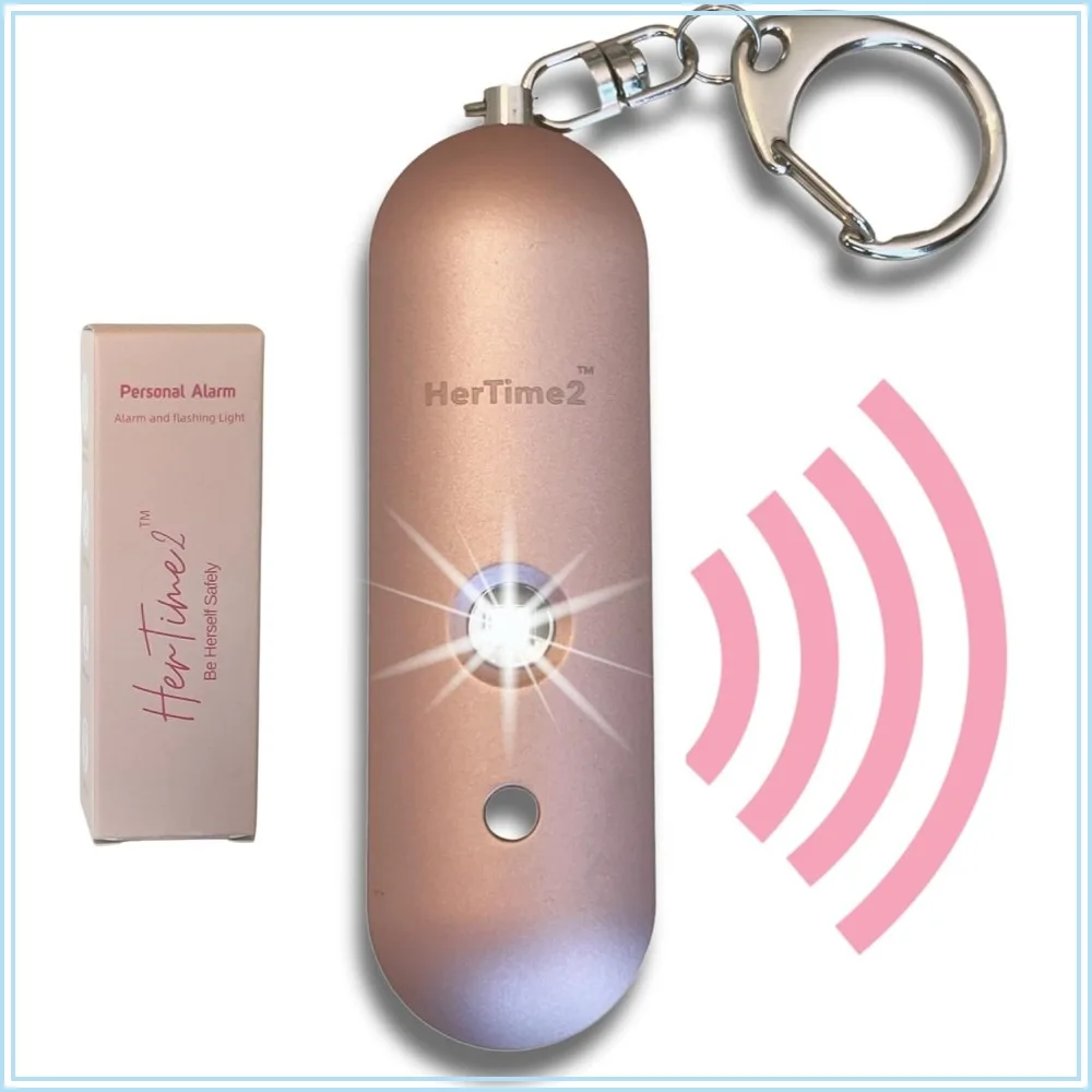 Personal Safety Alarm for Women - 130dB Siren, Strobe Light, Waterproof Keychain, Battery Powered, Rose Gold
Personal Safety Alarm for Women - 130dB Siren, Strobe Light, Waterproof Keychain, Battery Powered, Rose Gold