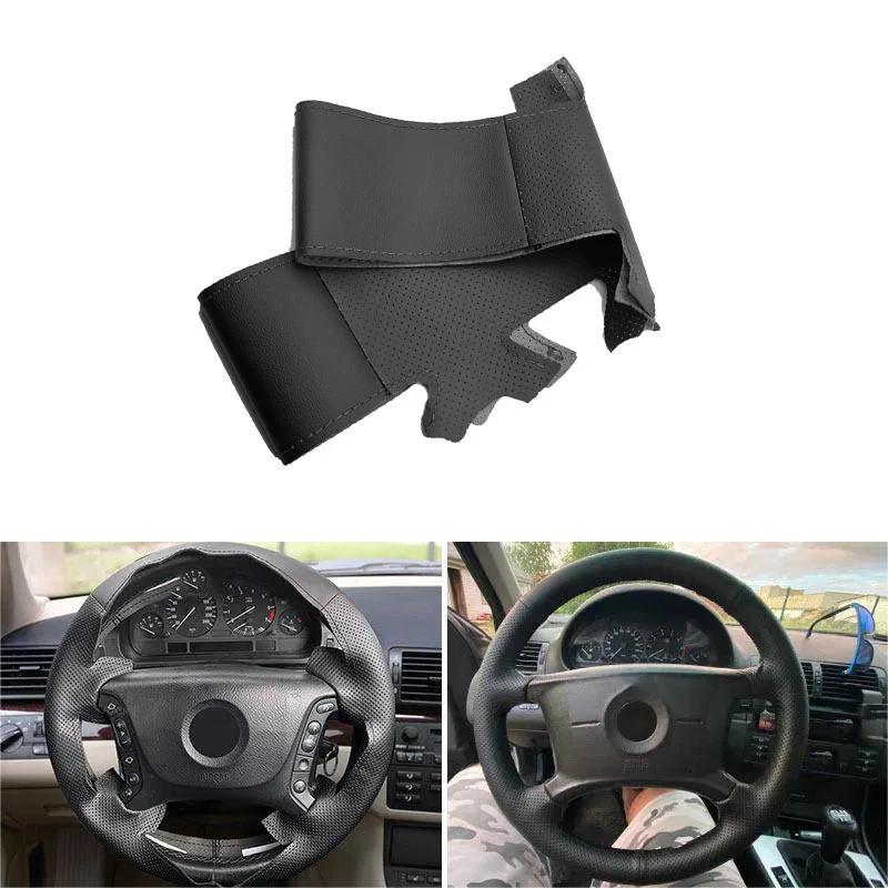 Custom Hand Sew Perforated Microfiber Steering Wheel Wrap Black Sport Grip Cover Fit BMW E36 E46 E39 X3 E83 X5 E53 3 5 Series
Custom Hand Sew Perforated Microfiber Steering Wheel Wrap Black Sport Grip Cover Fit BMW E36 E46 E39 X3 E83 X5 E53 3 5 Series