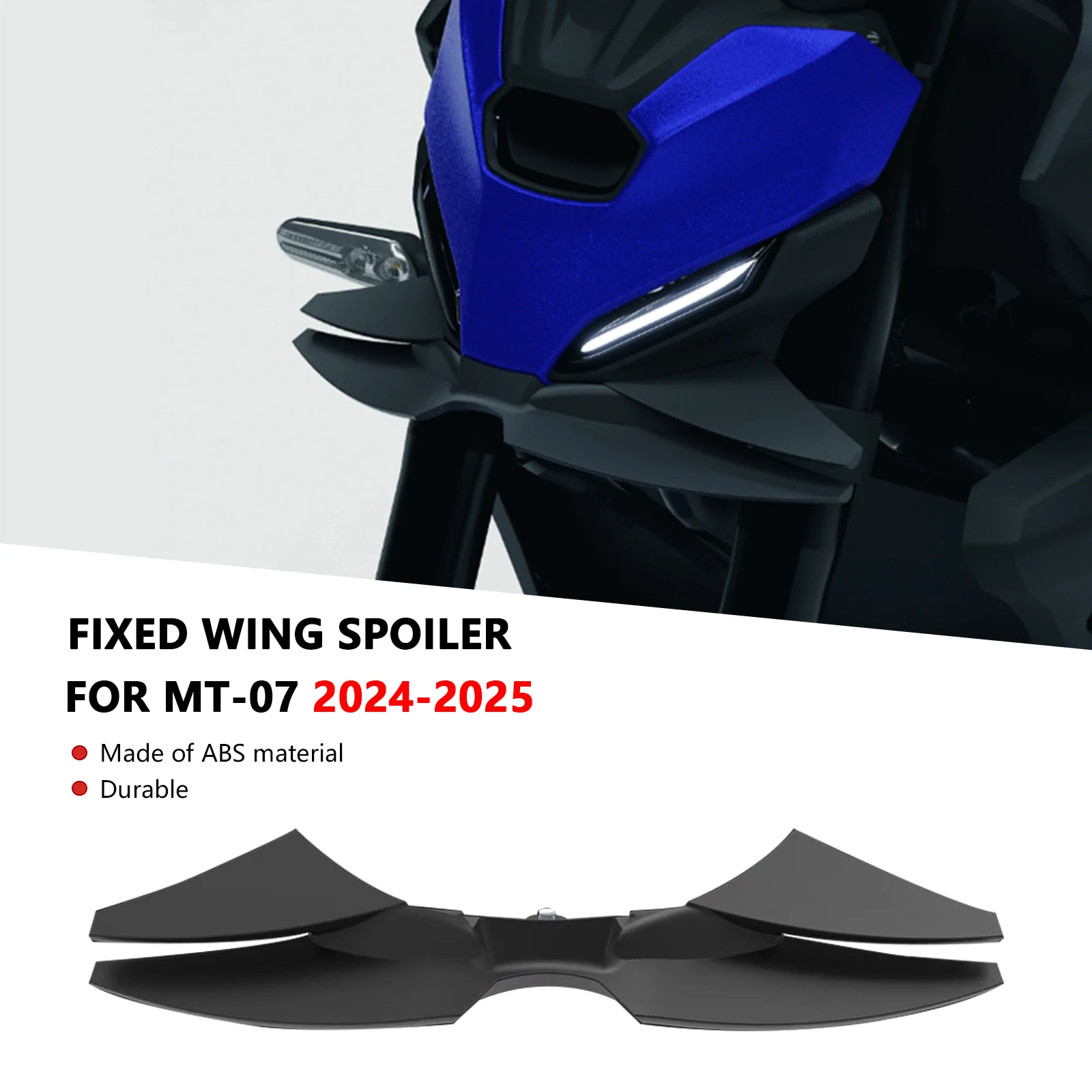 For MT07 MT 07 2024 2025 Motorcycle Downforce Plate Front Spoiler Winglet Aerodynamic Wing Front Spoiler Kit Accessories
For MT07 MT 07 2024 2025 Motorcycle Downforce Plate Front Spoiler Winglet Aerodynamic Wing Front Spoiler Kit Accessories