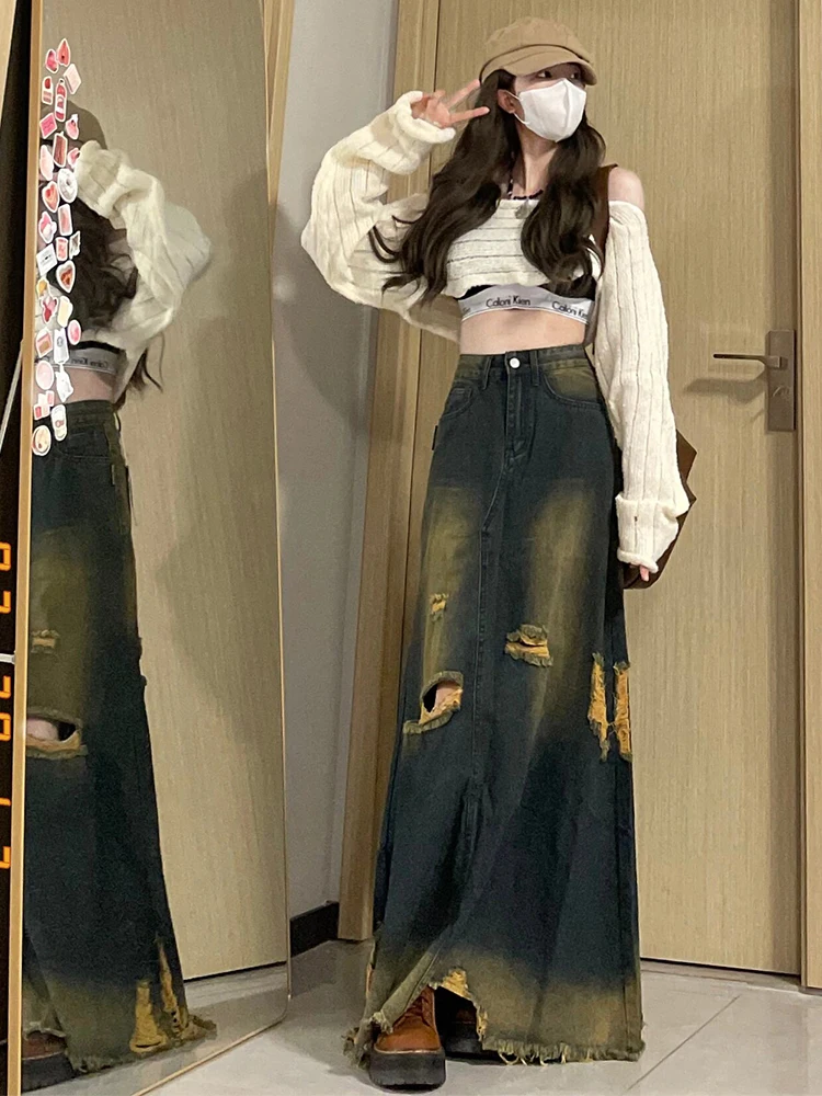 plus Size Autumn Winter Vintage Loose Irregular Fashionable Denim Floor-Length Skirt Half-length Casual Stylish for plus Size...
plus Size Autumn Winter Vintage Loose Irregular Fashionable Denim Floor-Length Skirt Half-length Casual Stylish for plus Size...