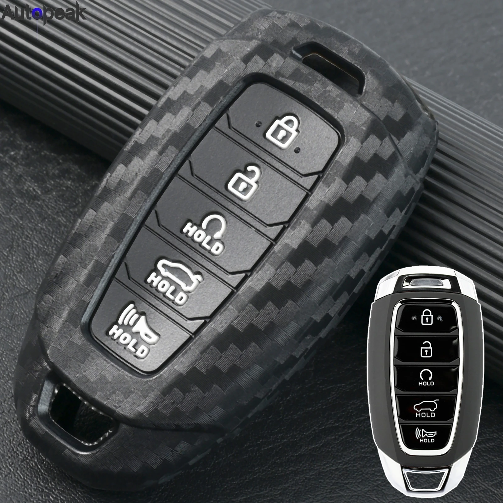 Remote Silicone Car Key Chain Ring Shell Cover Case Holder 5 Button Interior Styling For Hyundai Palisade Elantra 2022 2021 2022
Remote Silicone Car Key Chain Ring Shell Cover Case Holder 5 Button Interior Styling For Hyundai Palisade Elantra 2022 2021 2022