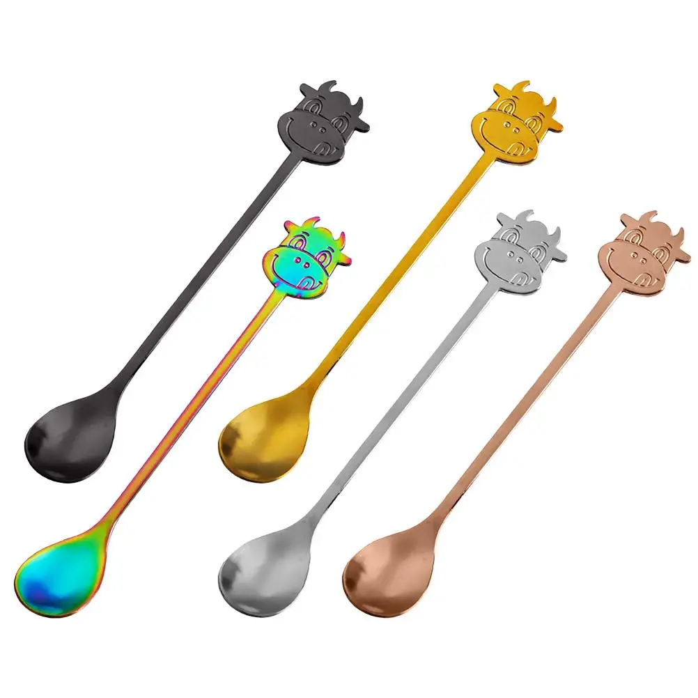 5 Pcs Creative Spoons Stainless Steel Dessert Coffee Stirring Multi Color Kitchen Bar Utensils
5 Pcs Creative Spoons Stainless Steel Dessert Coffee Stirring Multi Color Kitchen Bar Utensils