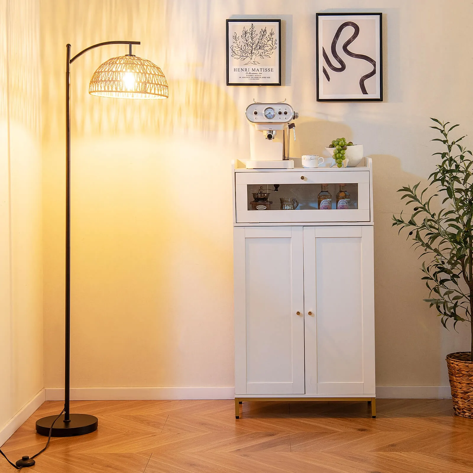 Arc Floor Lamp Modern Tall Standing Lamp w/ Hanging Lampshade Anti-tipping Base
Arc Floor Lamp Modern Tall Standing Lamp w/ Hanging Lampshade Anti-tipping Base