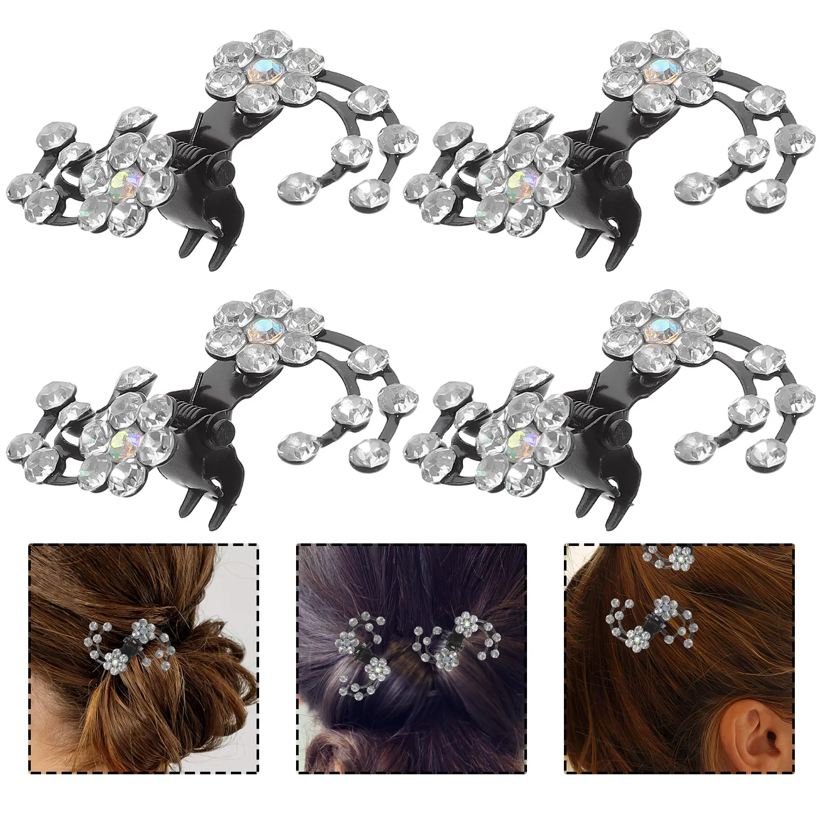 6Pcs Rhinestone Plum Clamps Mini Hairpin Wedding Bridal Hair Accessories for Women Girls Mini Hairpin
6Pcs Rhinestone Plum Clamps Mini Hairpin Wedding Bridal Hair Accessories for Women Girls Mini Hairpin
