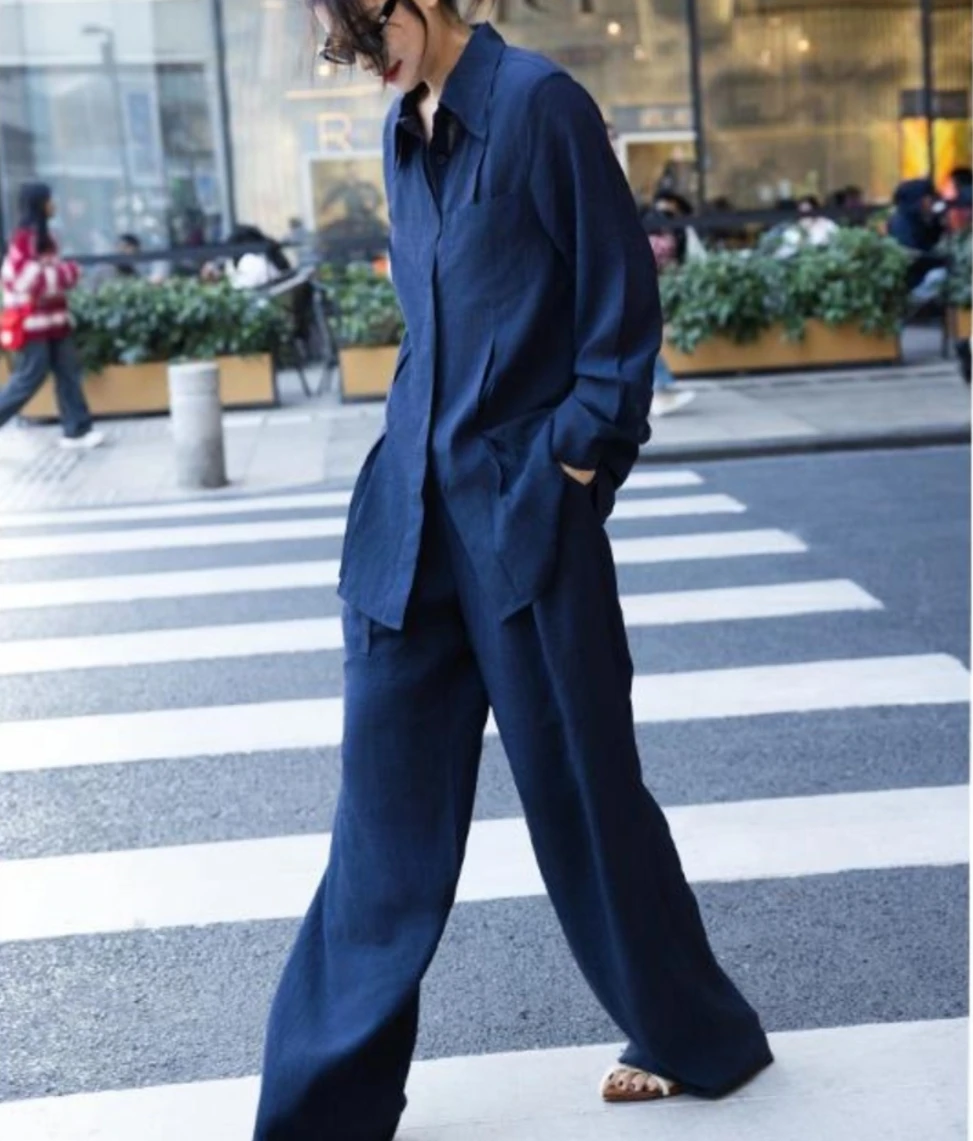 SuperAen 2025 New Printed Medium and Long Loose Lace-up Waist Lapel Shirt High Waist Wide-leg Pants Two-piece Set
SuperAen 2025 New Printed Medium and Long Loose Lace-up Waist Lapel Shirt High Waist Wide-leg Pants Two-piece Set