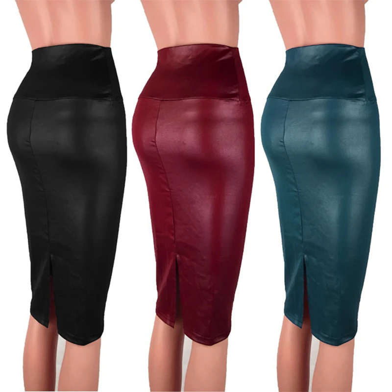 Matte PU Imitation Leather Skirt Women High-waist Bodycon Slim Long Skirts Vintage Office Lady Pencil Skirt Club Party
Matte PU Imitation Leather Skirt Women High-waist Bodycon Slim Long Skirts Vintage Office Lady Pencil Skirt Club Party
