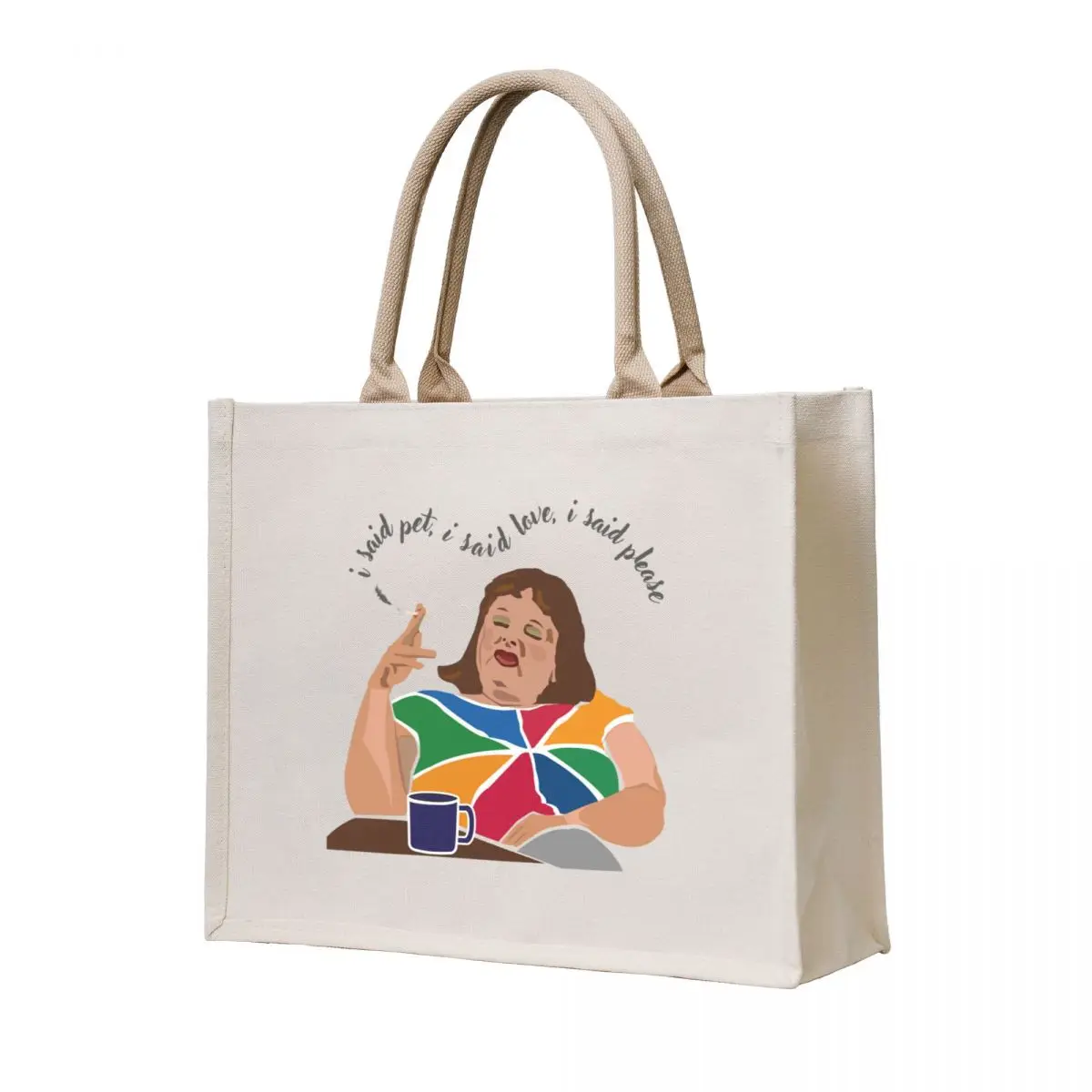 Lynne Postlethwaite, Magda Szubanski, Fast Forward, Australian comedy icon. I said pet, I said love, I said please. Tote Bag
Lynne Postlethwaite, Magda Szubanski, Fast Forward, Australian comedy icon. I said pet, I said love, I said please. Tote Bag