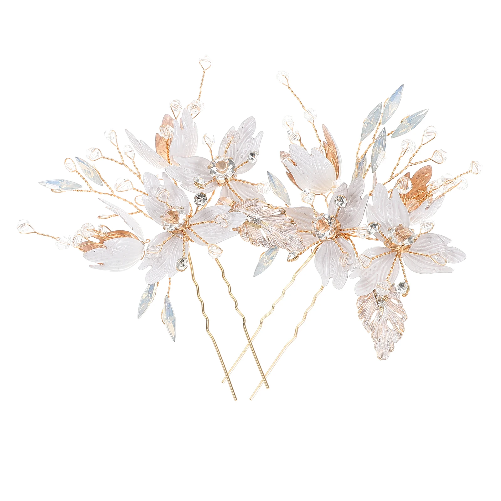 2pcs Crystal Hairpin Clip White Flower Rhinestone U-Shaped Bridal Hairpins Decorative Wedding Accessories For Women Hair
2pcs Crystal Hairpin Clip White Flower Rhinestone U-Shaped Bridal Hairpins Decorative Wedding Accessories For Women Hair