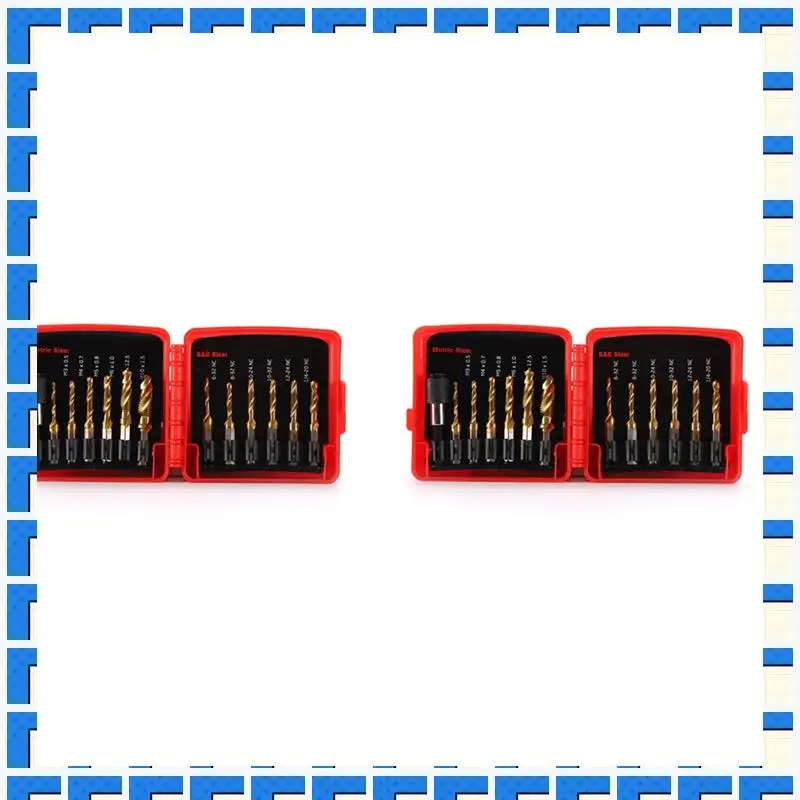 ABNG Titanium Combination Drill Tap Bit Set 26PCS SAE And Metric Tap Bits Kit For Screw Thread Drilling Tapping Deburring
ABNG Titanium Combination Drill Tap Bit Set 26PCS SAE And Metric Tap Bits Kit For Screw Thread Drilling Tapping Deburring