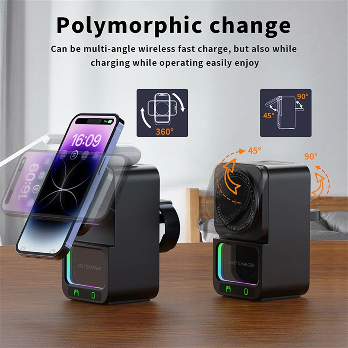 # Зарядное устройство 806A, 15 Вт, 5 в 1, магнитные ночники, Bluetooth-динамик, черный (черный)
# Зарядное устройство 806A, 15 Вт, 5 в 1, магнитные ночники, Bluetooth-динамик, черный (черный)