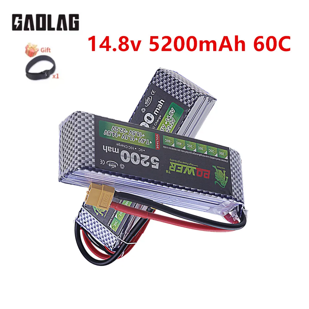 Lipo Battery 4S 14.8V 5200mah For Quad RC FPV Airplane Drone Racing Hobby
Lipo Battery 4S 14.8V 5200mah For Quad RC FPV Airplane Drone Racing Hobby