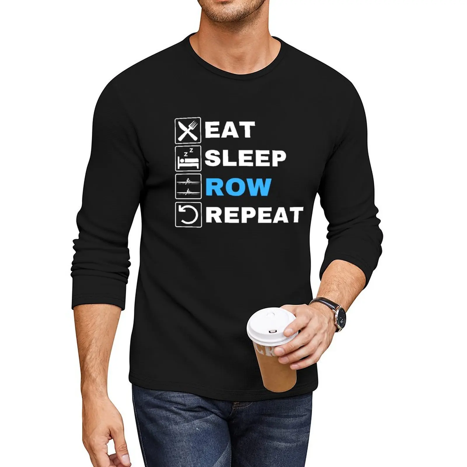 Eat Sleep Row Repeat, Blue, Erg Rowing Crew, Rowing Oar, Row Crew Long T-Shirt aesthetic clothes mens t shirt graphic
Eat Sleep Row Repeat, Blue, Erg Rowing Crew, Rowing Oar, Row Crew Long T-Shirt aesthetic clothes mens t shirt graphic