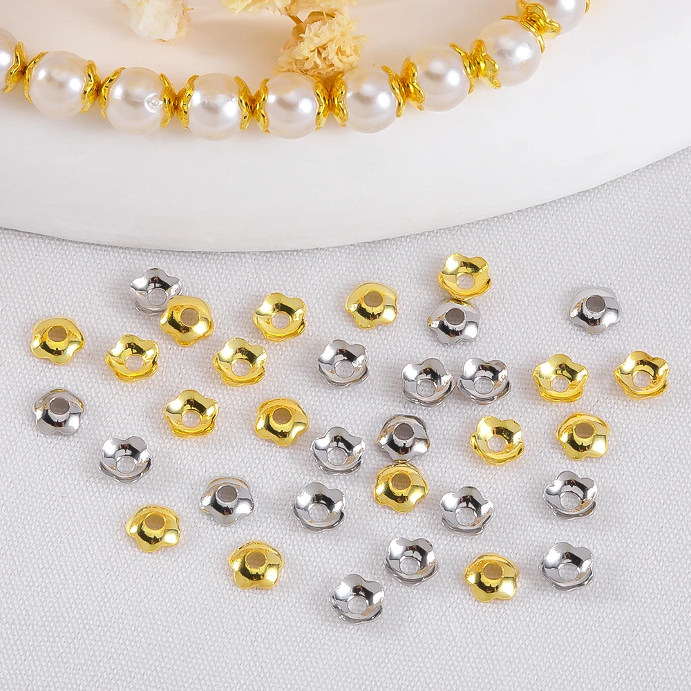 10/50Pcs 4mm Copper Petal Shape Flower Bead Caps End Spacer Beads Charms Bead For Jewelry Necklace Bracelet Making Accessories
10/50Pcs 4mm Copper Petal Shape Flower Bead Caps End Spacer Beads Charms Bead For Jewelry Necklace Bracelet Making Accessories
